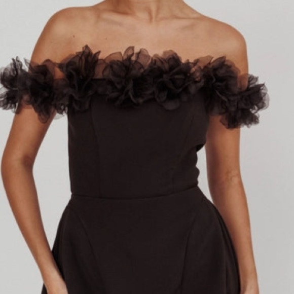 NWOT Off the Shoulder Tulle Detail Mini Dress - Picture 5 of 7